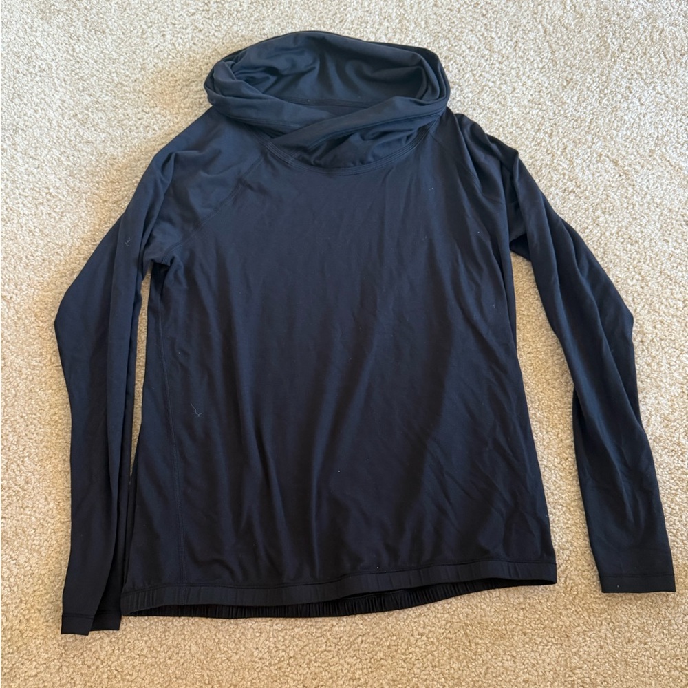 lululemon athletica Black Long-Sleeve Hooded Top
